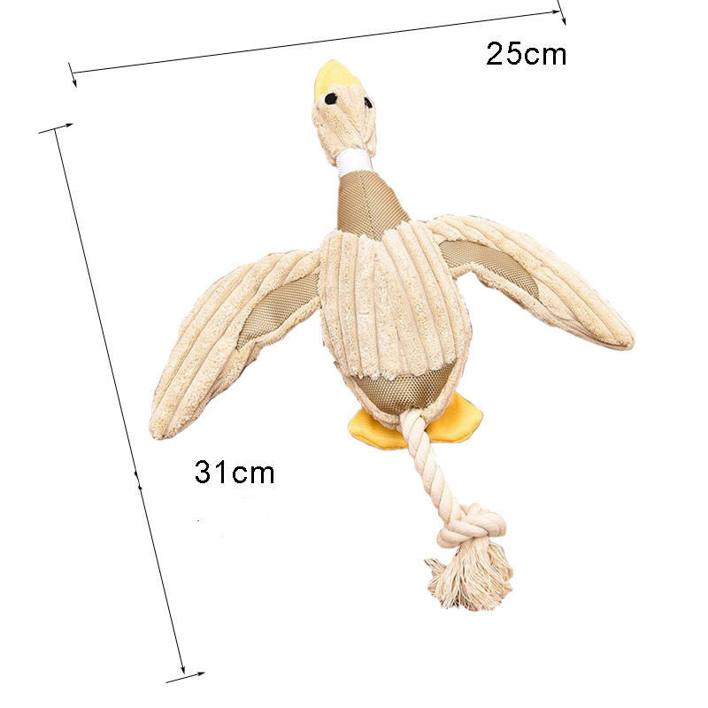 Fido Bay | Plush Duck with Rope – Squeaky & Fun Toy for Dogs - Fido Bay