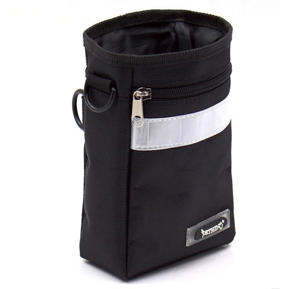 Fido Bay Dog Treat Waist Bag with Poop Bag Dispenser & Headphone Jack – Durable & Convenient – Black & Grey - Fido Bay