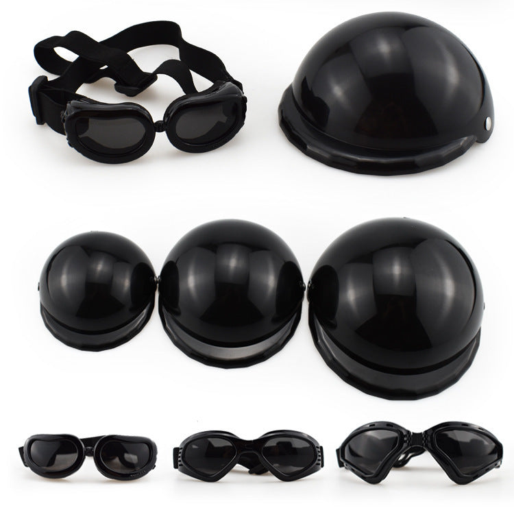 Dog Motorcycle Helmet and Sunglasses Set - Fido Bay