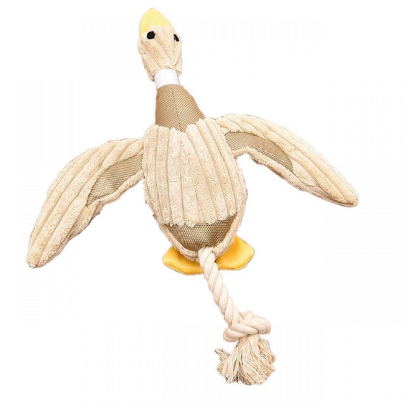 Fido Bay | Plush Duck with Rope – Squeaky & Fun Toy for Dogs - Fido Bay