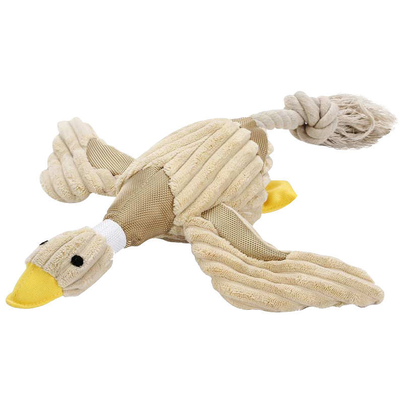 Fido Bay | Plush Duck with Rope – Squeaky & Fun Toy for Dogs - Fido Bay