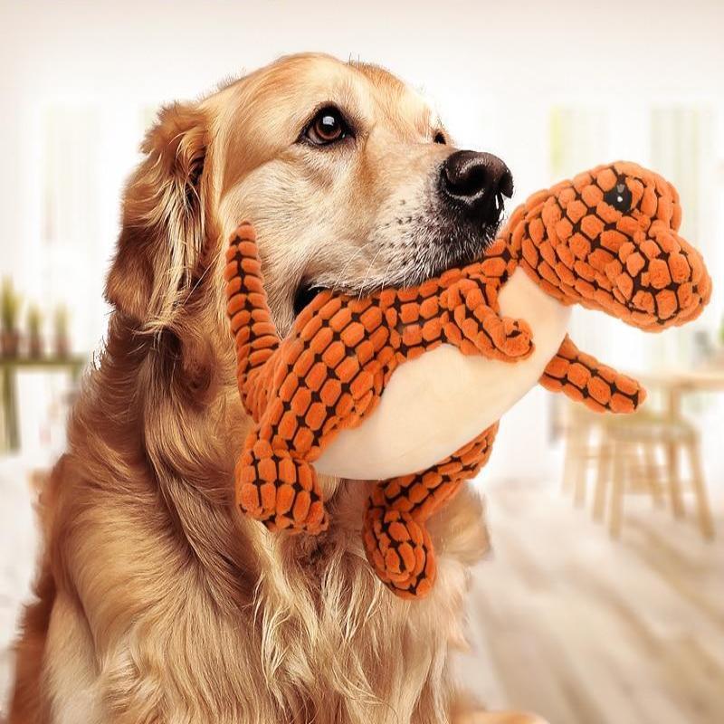 Fido Bay Dinosaur Pet Toy for Large Dogs | Plush, Squeaky Toy for Cuddling & Playtime | Durable & Interactive Fun | Perfect for Leonbergers & Similar Breeds - Fido Bay