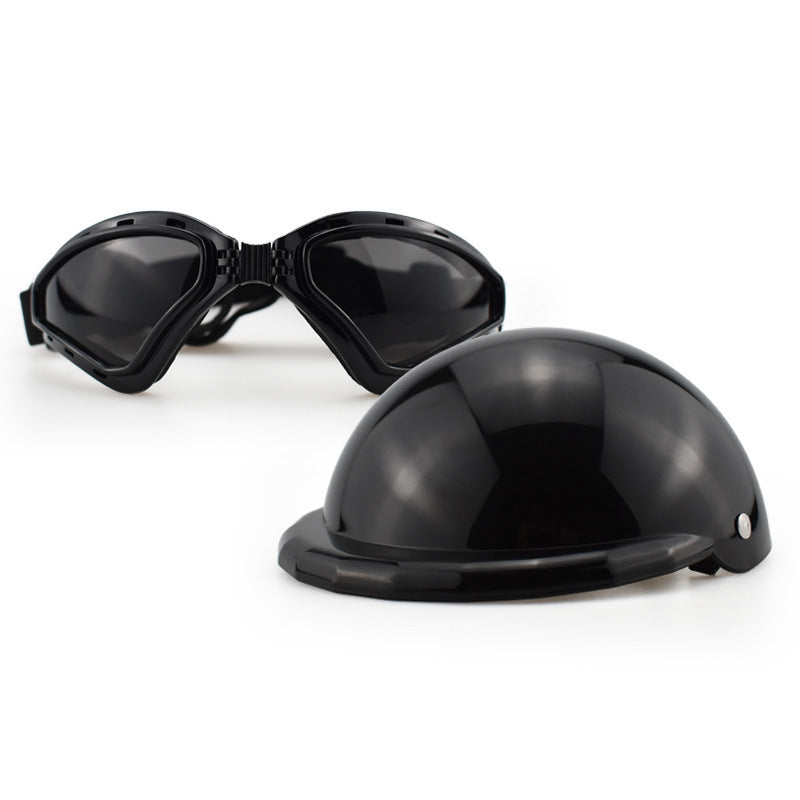 Dog Motorcycle Helmet and Sunglasses Set - Fido Bay