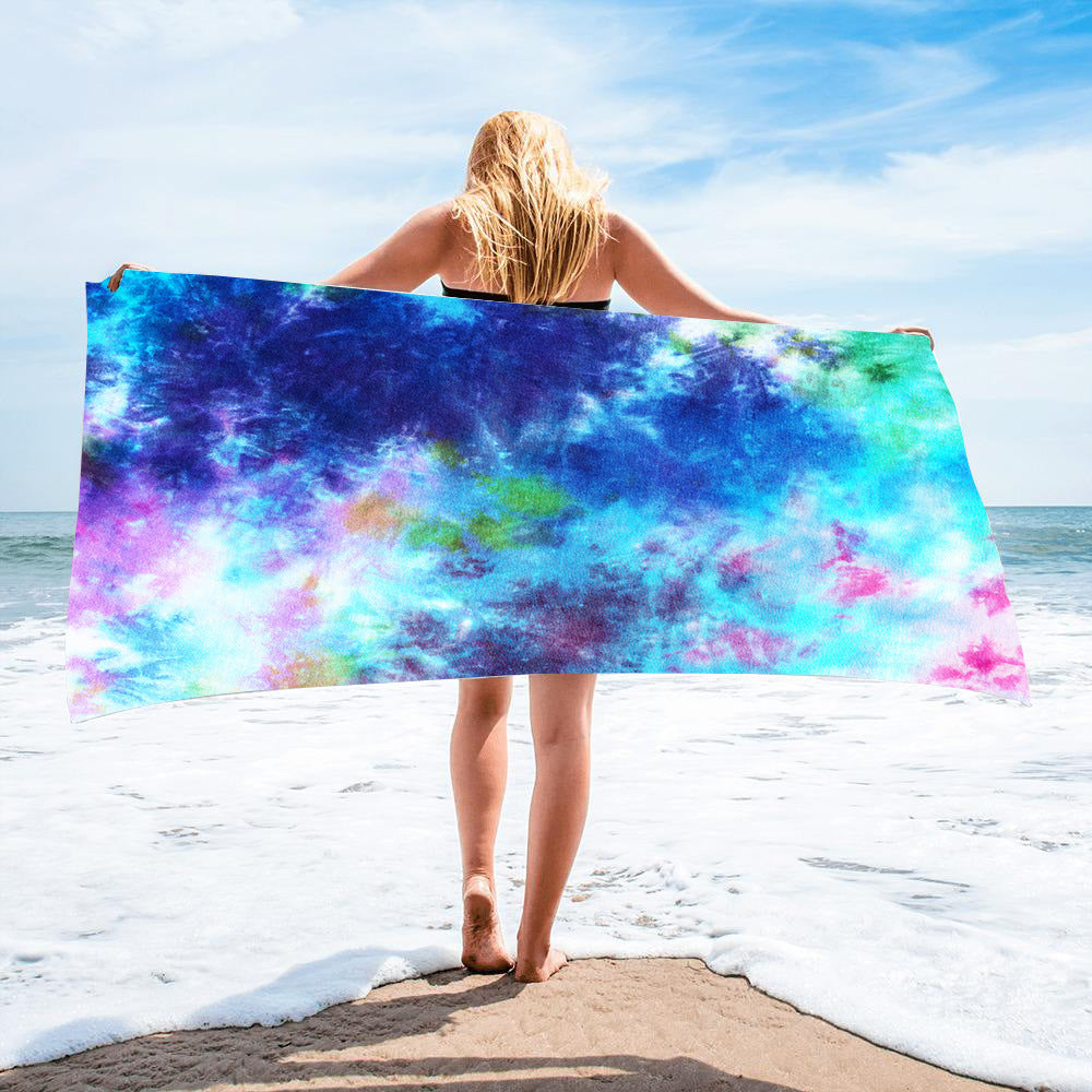 Fido Bay | Custom Tie-Dye Beach Towel for Dog Owners – Soft, Absorbent, & Vibrant – Perfect for Pets & Humans - Fido Bay
