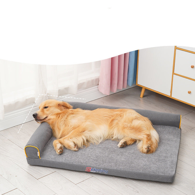 Fido Bay Orthopedic Dog Bed for Large & Giant Breeds | Gel Memory Foam & Head Pillow for Ultimate Comfort & Support - Fido Bay