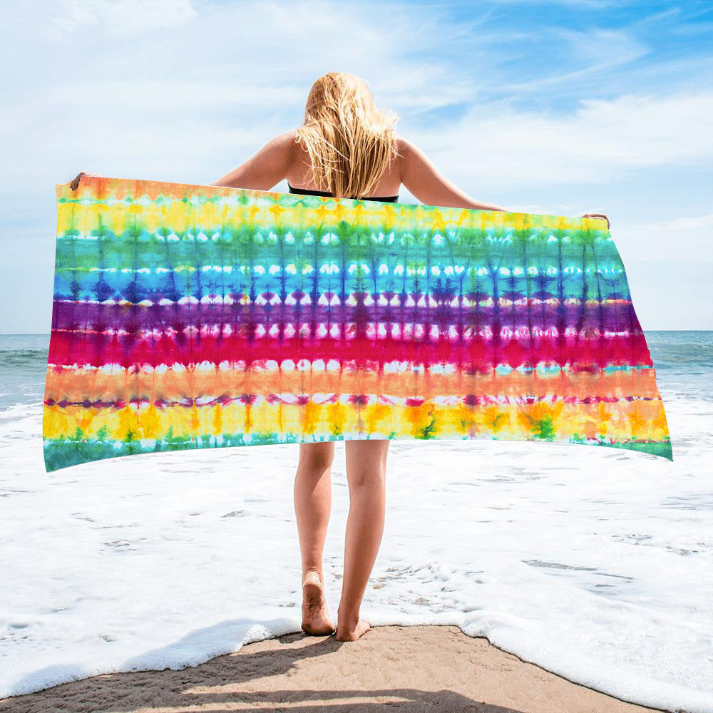 Fido Bay | Custom Tie-Dye Beach Towel for Dog Owners – Soft, Absorbent, & Vibrant – Perfect for Pets & Humans - Fido Bay