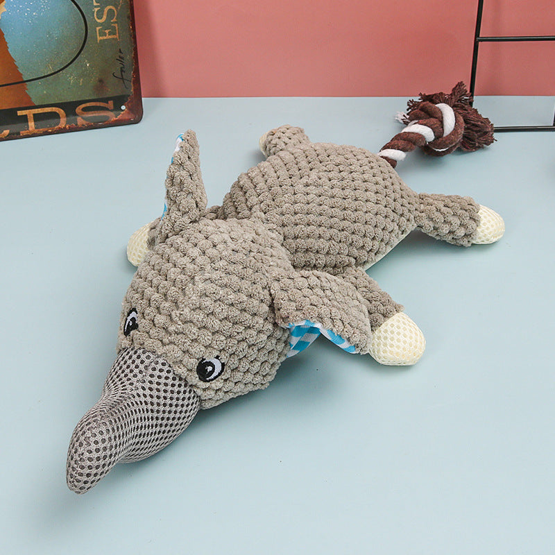 Fido Bay | Plush Animal Dog Toys – Squeaky Monkey, Elephant & Rhino for Fun Playtime - Fido Bay