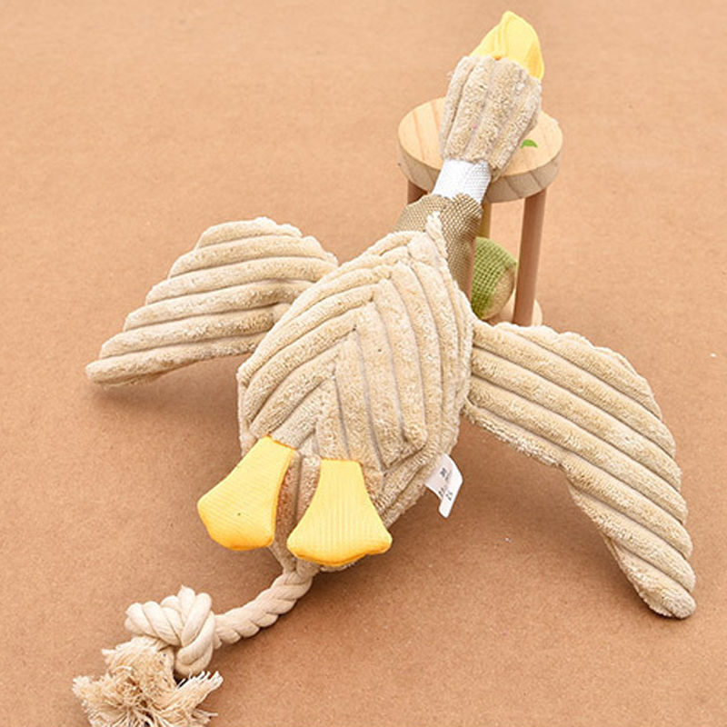 Fido Bay | Plush Duck with Rope – Squeaky & Fun Toy for Dogs - Fido Bay