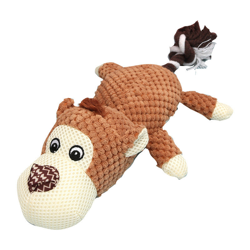 Fido Bay | Plush Animal Dog Toys – Squeaky Monkey, Elephant & Rhino for Fun Playtime - Fido Bay
