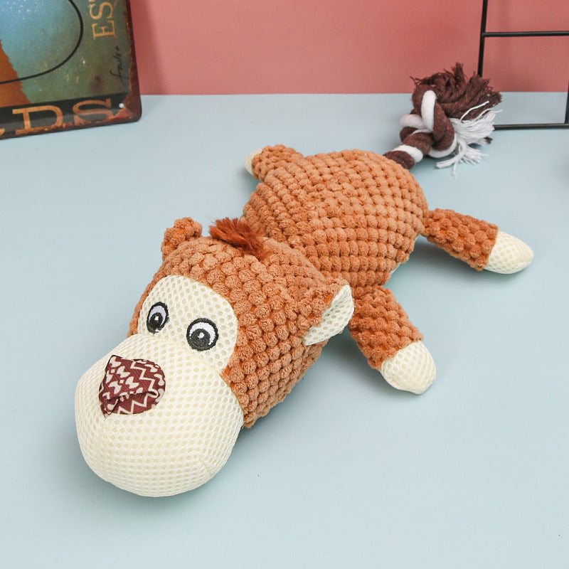 Fido Bay | Plush Animal Dog Toys – Squeaky Monkey, Elephant & Rhino for Fun Playtime - Fido Bay
