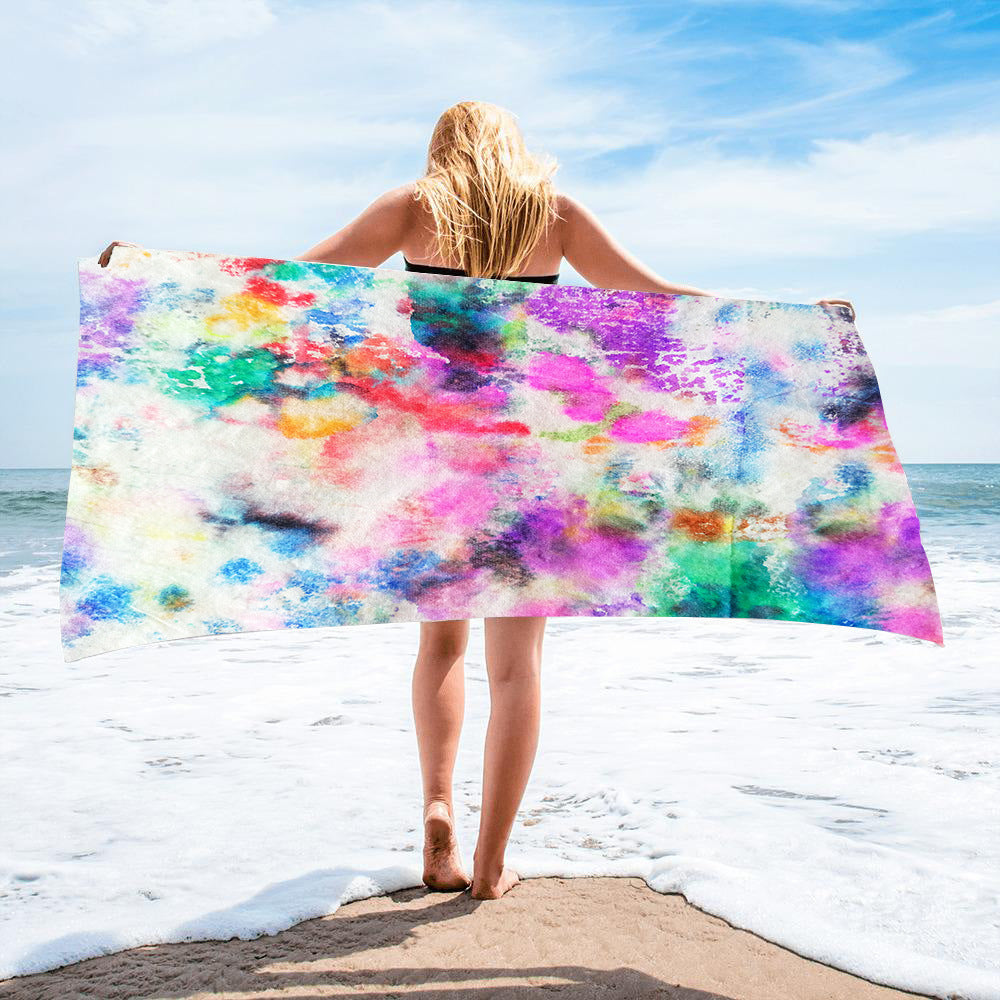 Fido Bay | Custom Tie-Dye Beach Towel for Dog Owners – Soft, Absorbent, & Vibrant – Perfect for Pets & Humans - Fido Bay