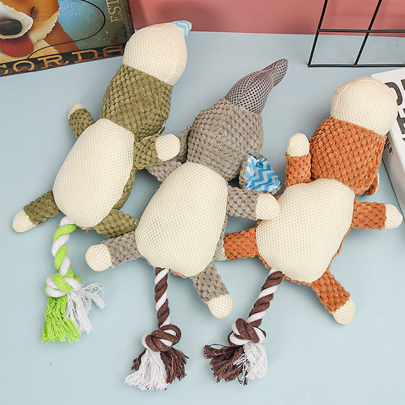 Fido Bay | Plush Animal Dog Toys – Squeaky Monkey, Elephant & Rhino for Fun Playtime - Fido Bay