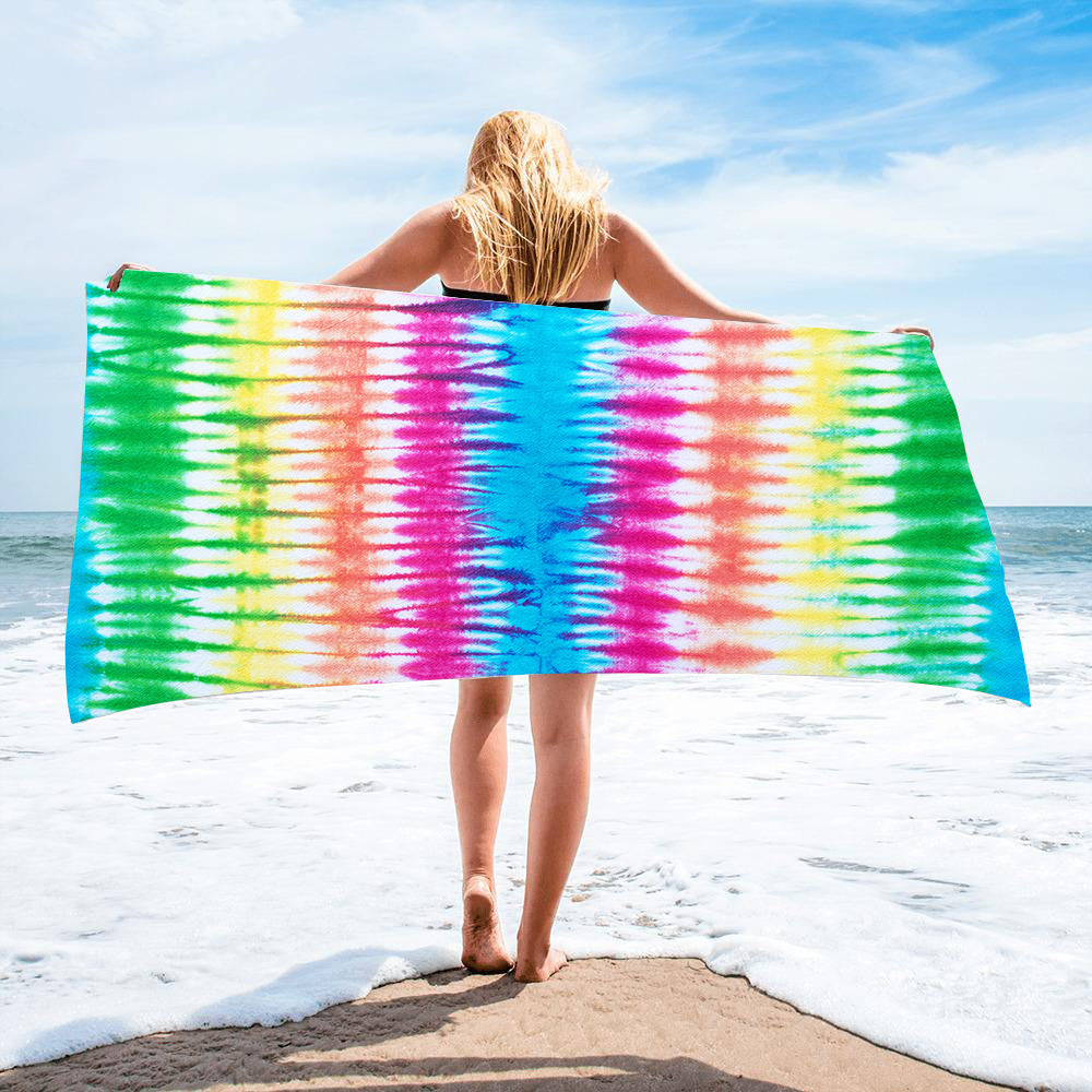 Fido Bay | Custom Tie-Dye Beach Towel for Dog Owners – Soft, Absorbent, & Vibrant – Perfect for Pets & Humans - Fido Bay