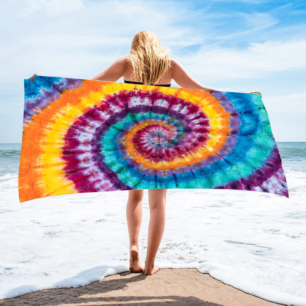 Fido Bay | Custom Tie-Dye Beach Towel for Dog Owners – Soft, Absorbent, & Vibrant – Perfect for Pets & Humans - Fido Bay