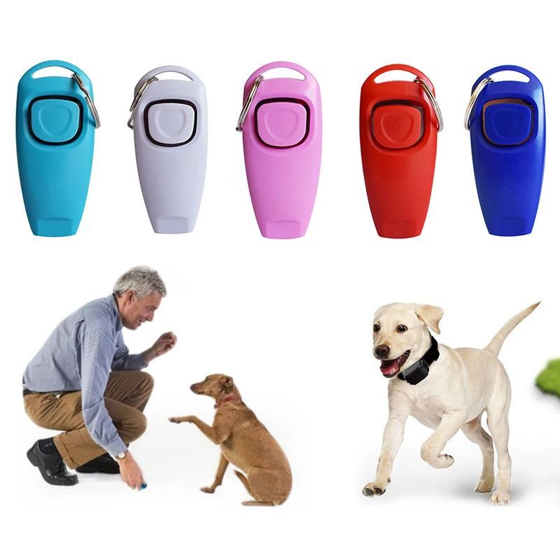 Fido Bay | Combo Dog Clicker & Whistle Trainer – Colorful, Durable Training Tool for Effective Pet Training - Fido Bay