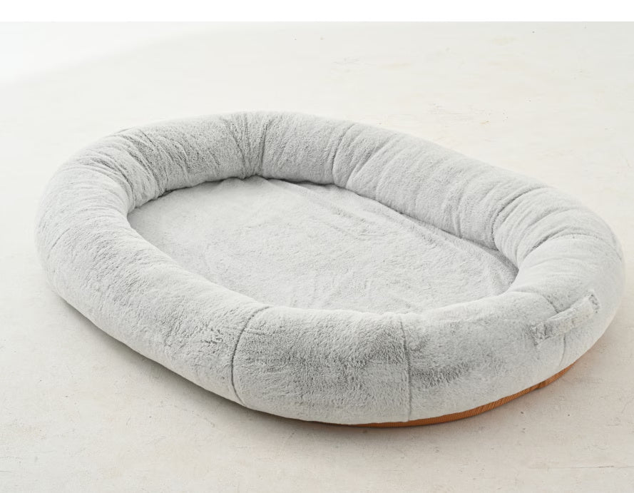 Fido Bay Dog Bed for Giant Breeds | Large Light Gray Bed with High Support - Fido Bay
