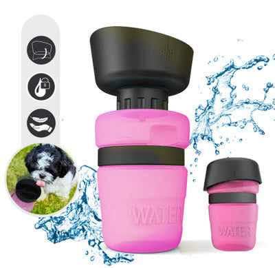 Fido Bay | Silicone Bowl Dog Water Bottle – Convenient Hydration on the Go for Your Pet - Fido Bay 