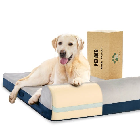 Fido Bay Orthopedic Dog Bed for Large & Giant Breeds | Gel Memory Foam & Head Pillow for Ultimate Comfort & Support - Fido Bay 