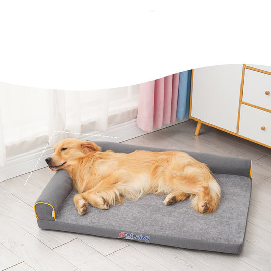 Fido Bay Orthopedic Dog Bed for Large & Giant Breeds | Gel Memory Foam & Head Pillow for Ultimate Comfort & Support - Fido Bay 