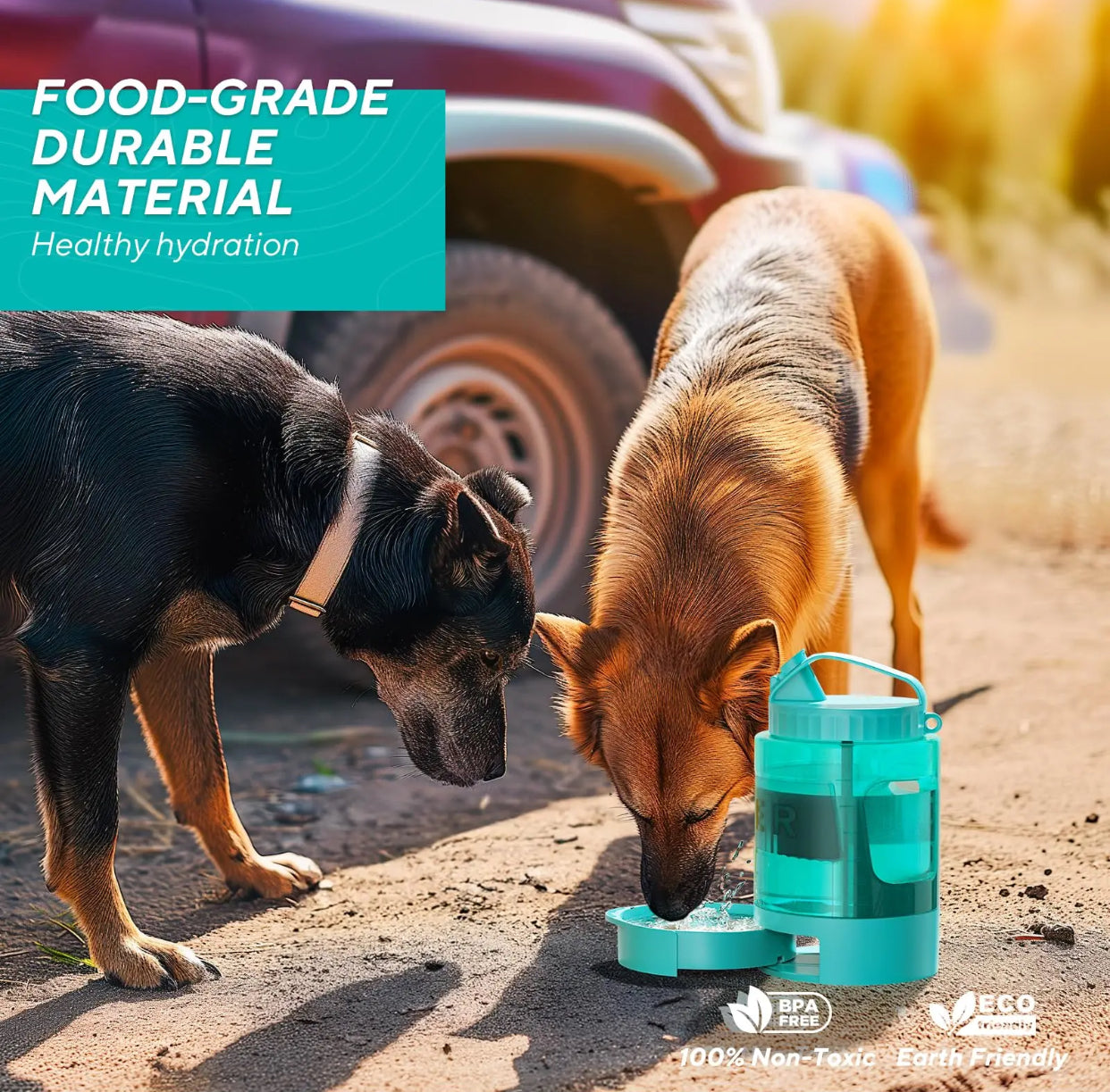 Fido Bay | Portable 2L Dog Water Bottle with Attached Bowl – Convenient & Leak-Proof, Now On Sale! - Fido Bay 