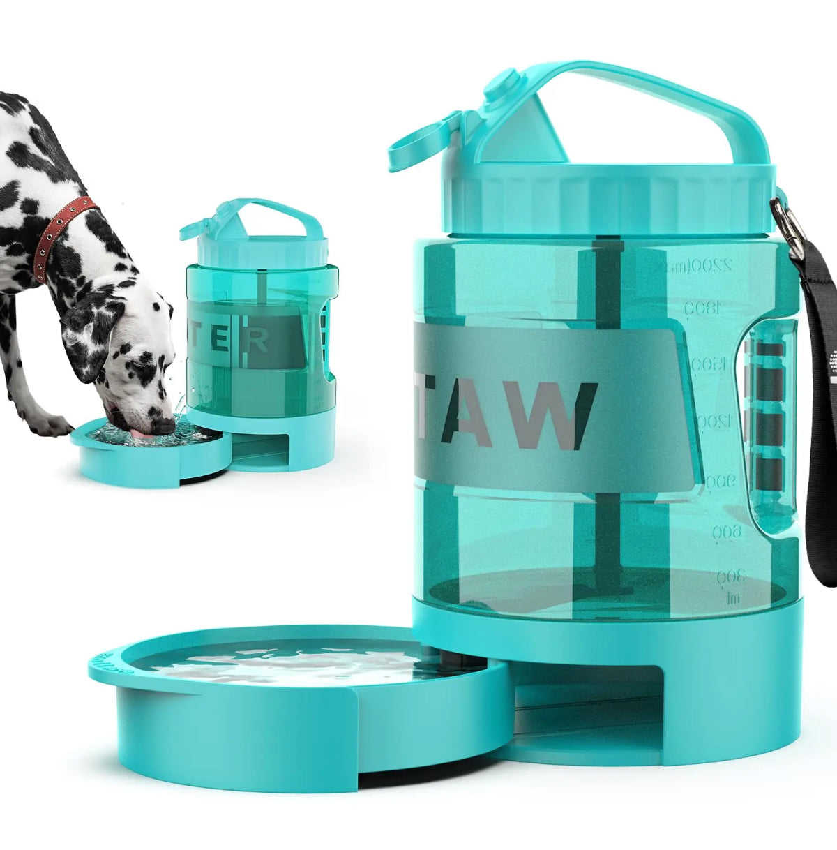 Fido Bay | Portable 2L Dog Water Bottle with Attached Bowl – Convenient & Leak-Proof, Now On Sale! - Fido Bay 